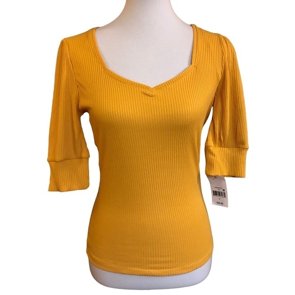 Ophelia Roe Tops - Golden Yellow Top NWT